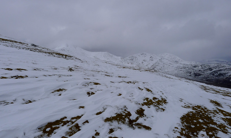 Snow on the slopes of the Strathfarrar Ridge