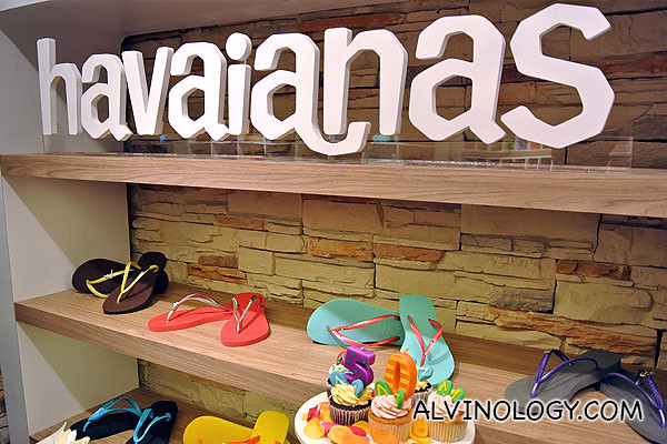 Samples of customised Havaianas flip-flops