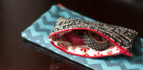 Zippered pouch