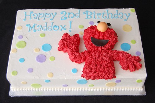 Maddox's Elmo Birthday cake