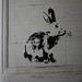 Rabbit, Stewy stencil, Opposite Outside The Square Gallery, Margate