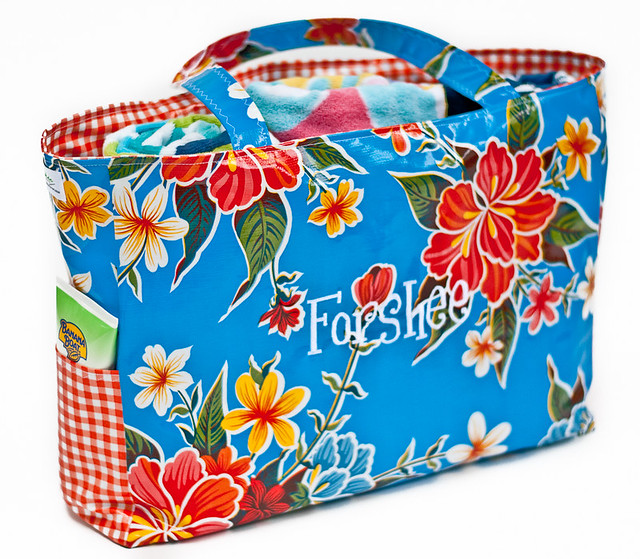 Beach Pool Oilcloth Tote Large-1
