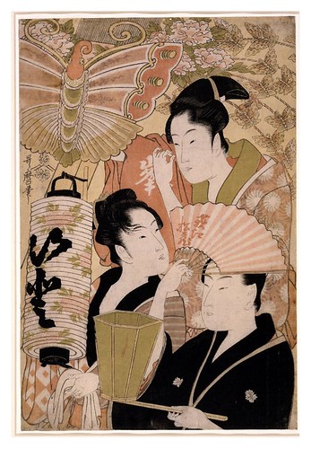 025-Tres geishas en el festival de Niwaka en Yoshiwara-1793-Kitagawa Utamaro- © The Trustees of the British Museum