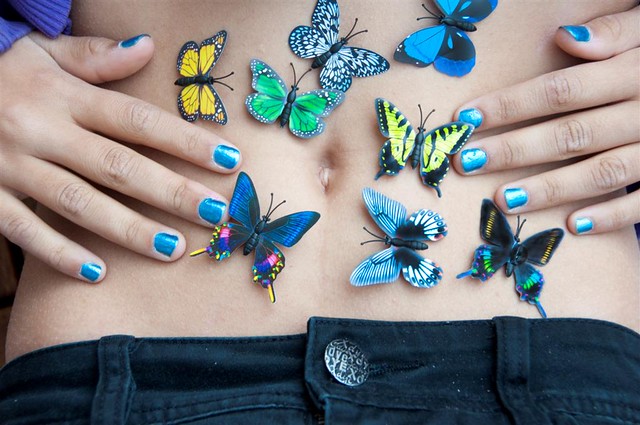 butterflies in her stomach