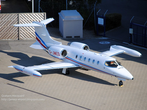 G-JMED Learjet 35A by Jersey Airport Photography