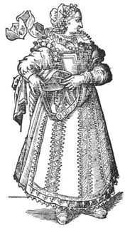 Cesare Vecellio: Peasant and lower-class girls of Parma, 1590 De gli Habiti antichi et moderni di Diverse Parti del Mondo