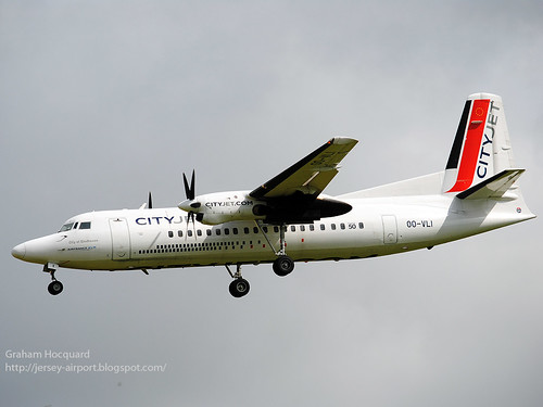 OO-VLI Fokker F50 by Jersey Airport Photography