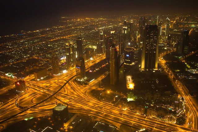 Dubai at Night from the Burj