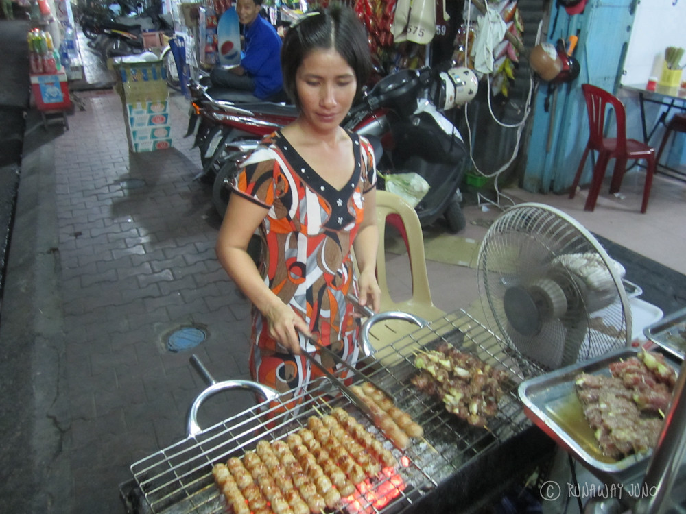 Barbecued meat in Chau Doc
