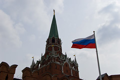 La Tour Troitskaya et le drapeau russe