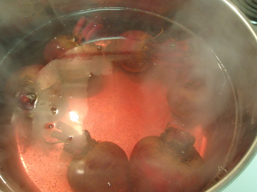 boiling beets
