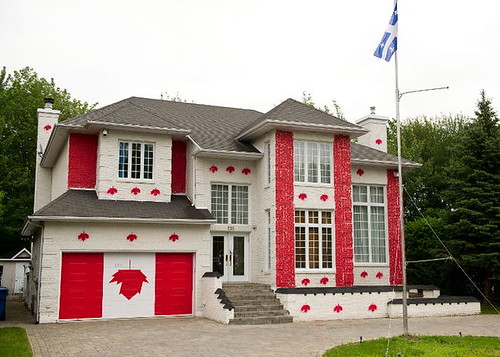 canadian flag house