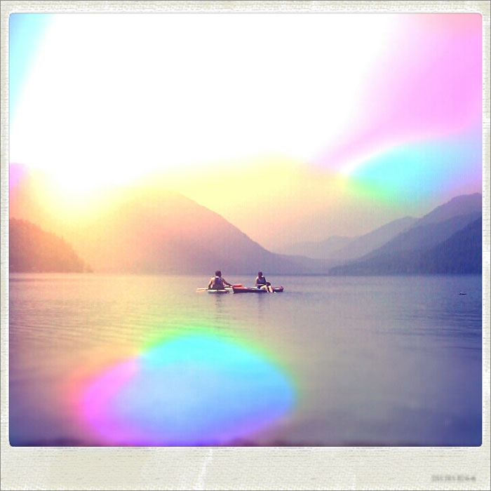 {kayaking} at lake crescent