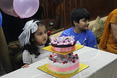 Marziya Shakir and her fathers birthday cake - her sisters too by firoze shakir photographerno1