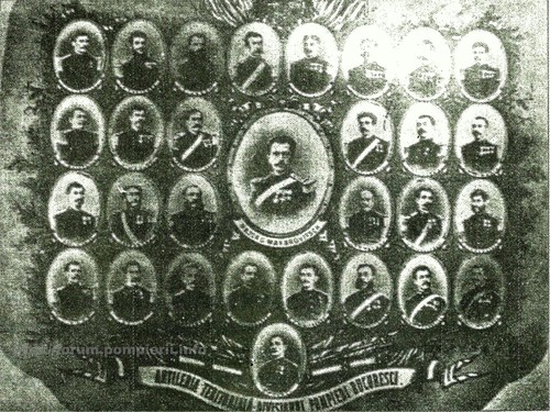 Ofiţerii Divizionului de pompieri Bucureşti -1877