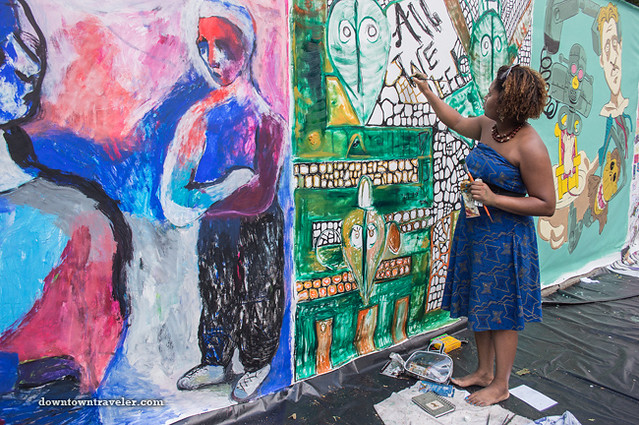 Street artist at NYC Howl Festival 04