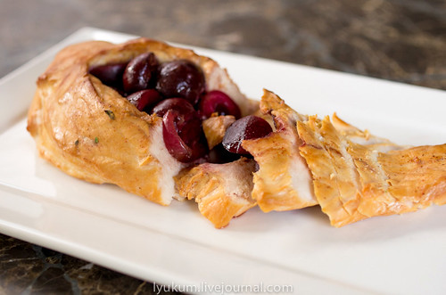 Smoked Chicken Breast with Ancho Cherries