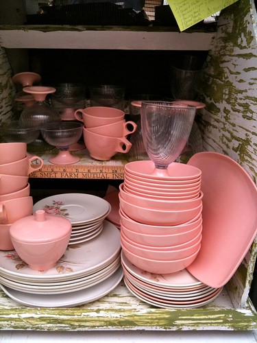 Pink dishware