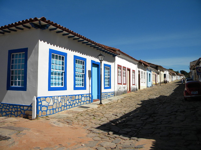 Casas coloniais na Rua da Abadia