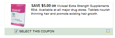 Viviscal Extra Strength Supplements 60ct. Available At All Major Drug Stores. Tablets Nourish Thinning Hair And Promote Existing Hair Growth. Coupon