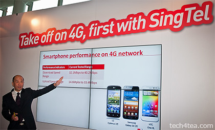 Mr Yuen Kuan Moon, SingTel’s CEO Consumer Singapore briefing on the launch of the 4G services for smartphones.