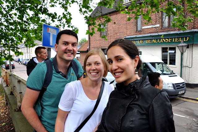 Matt, Rach and me waiting for the Olympic Torch