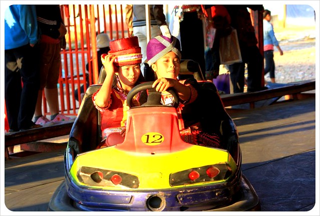 phonsavan hmong girls bumper car