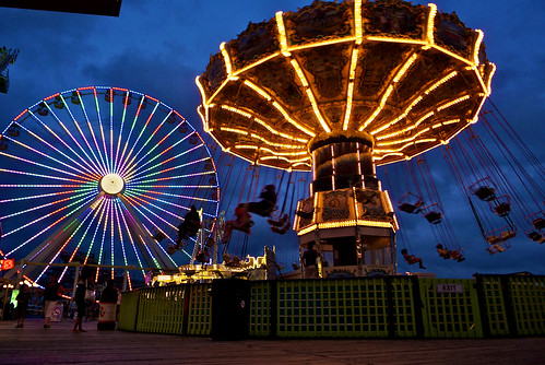 Ferris wheel and Bavarian swing.