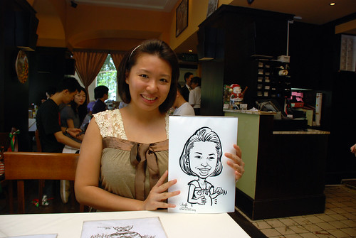 Caricature live sketching at La Noce Italian Restaurant -2