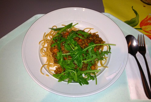 Spaghetti mit Balsamico-Linsen / Spaghetti with balsamico lentils