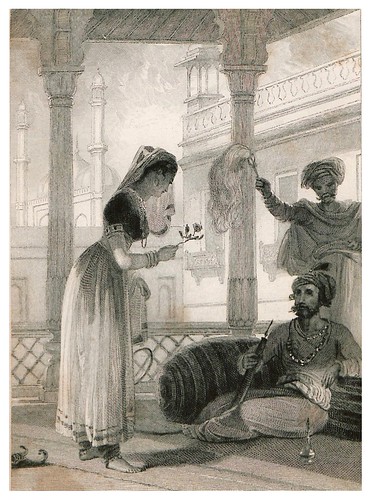 009-Una mujer mahometana presentado una rosa a su Lord-The oriental annual, or scenes in India 1835-1840- William Daniell-© Universitätsbibliothek Heidelberg