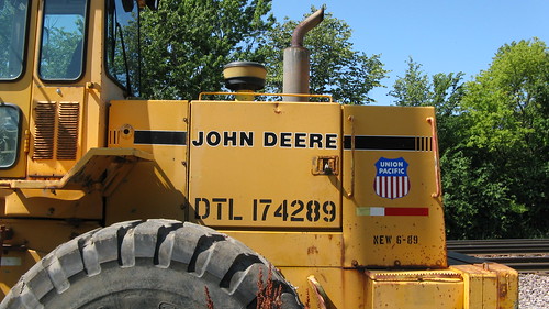 Union Pacific Railroad John Deere front end loader.  Chicago Illinois. June 2012. by Eddie from Chicago
