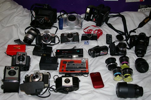 my collection of cameras by -Midnight Sun