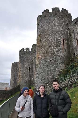 Outside Conwy Castle