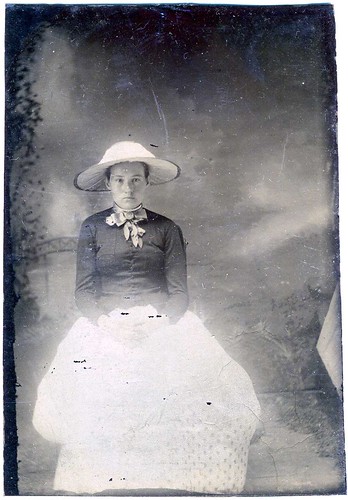 Tintype: Young Girl With Glowing Lower Extremities by mrwaterslide