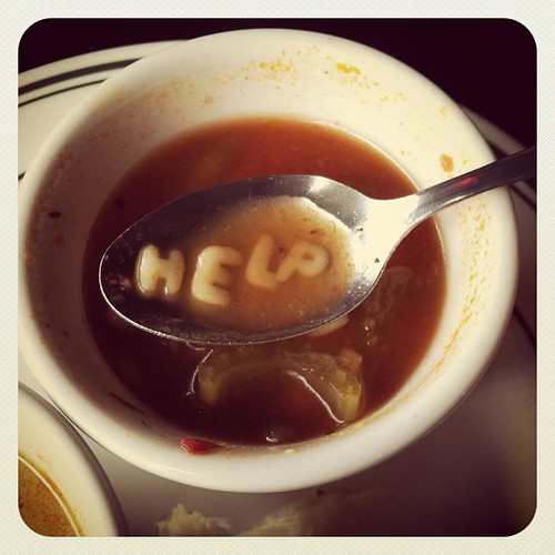 My soup has a message!!