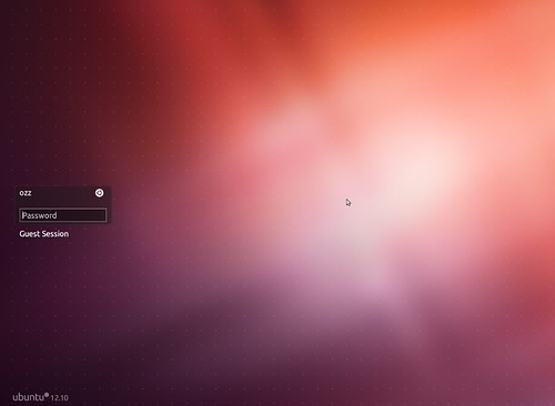 Ubuntu 12.10 Alpha 2 - Log In
