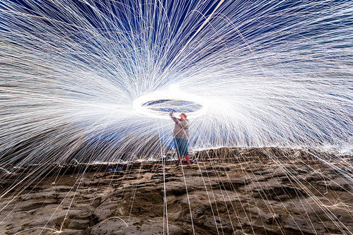 Steel Wool Spinning - Standing in the Line of Fire