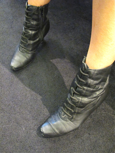  We love boots! These boots add an edge to girly outfits.
