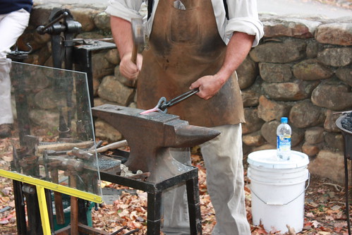 Blacksmithing demonstration at Sky Meadows State Park.