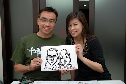 caricature live sketching for a birthday party - 1