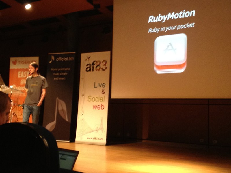 Laurent Sansonetti is talking about RubyMotion