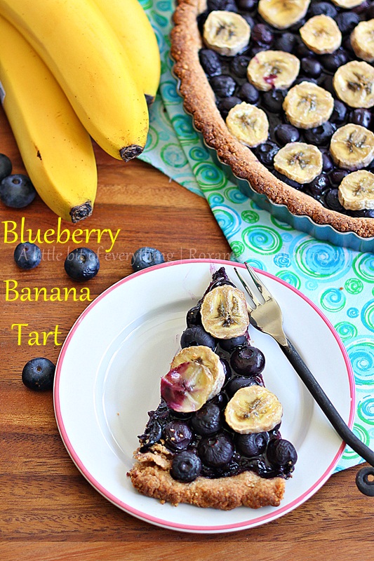 Blueberry Banana Tart | roxanashomebaking.com