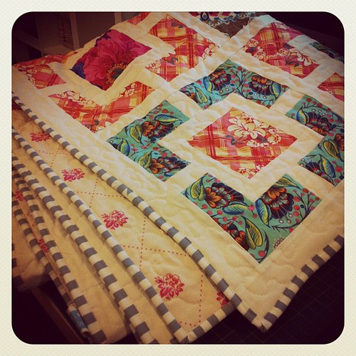 Quilted, bound, finished. #relieved