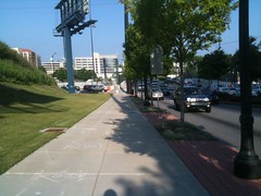 Atlanta: Empty Sidewalk at Rush Hour
