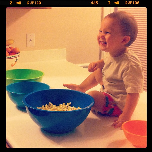 Popcorn two times in one day. He's had a good day.