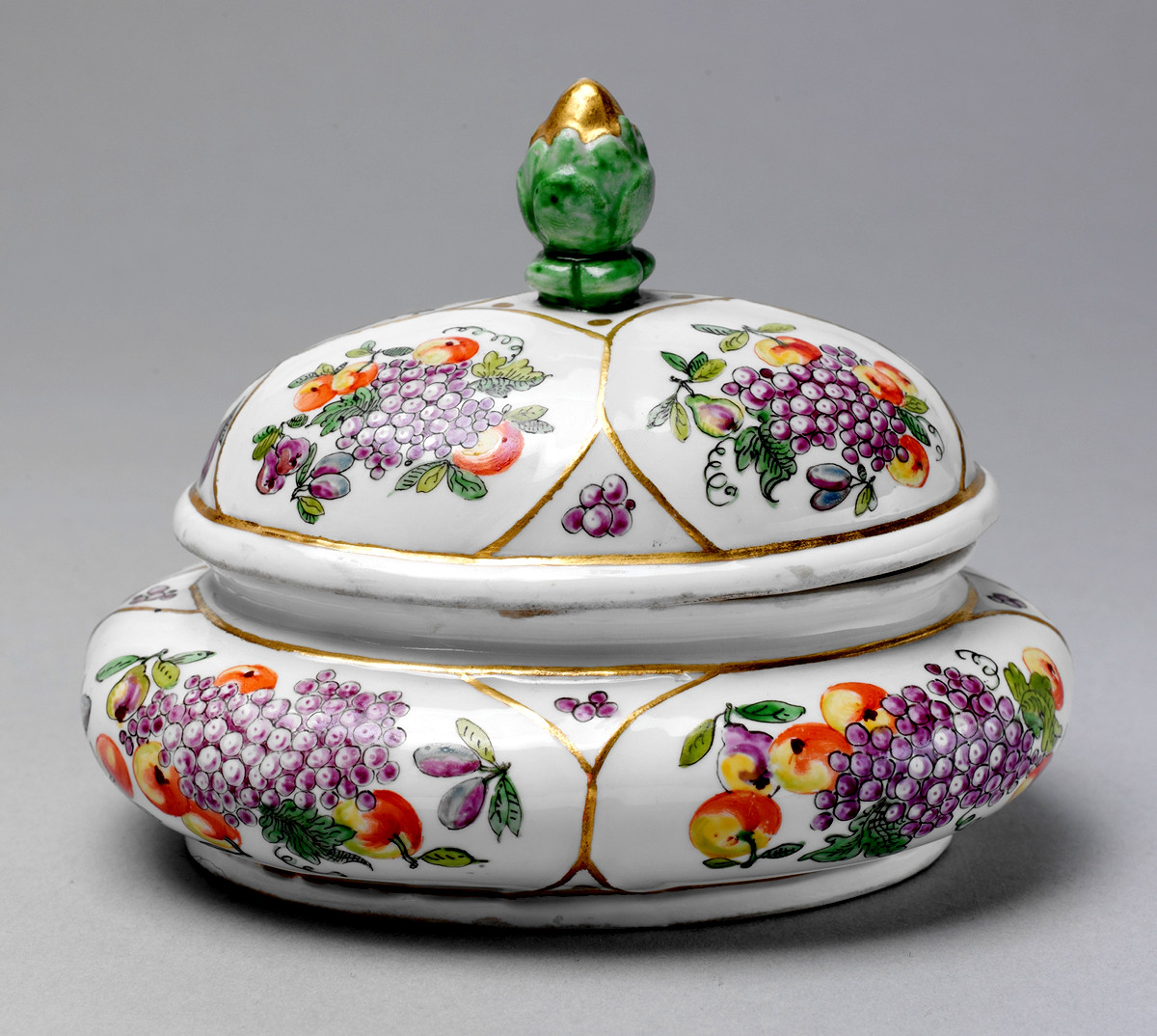 1730. Sugar Box. Austrian. Hard-paste porcelain. metmuseum