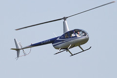 G-HVER - 2007 build Robinson R44 Raven II, arriving at AeroExpo 2012