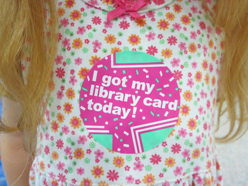 library card sticker