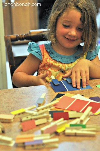 Preschool Paint Chip Activity
